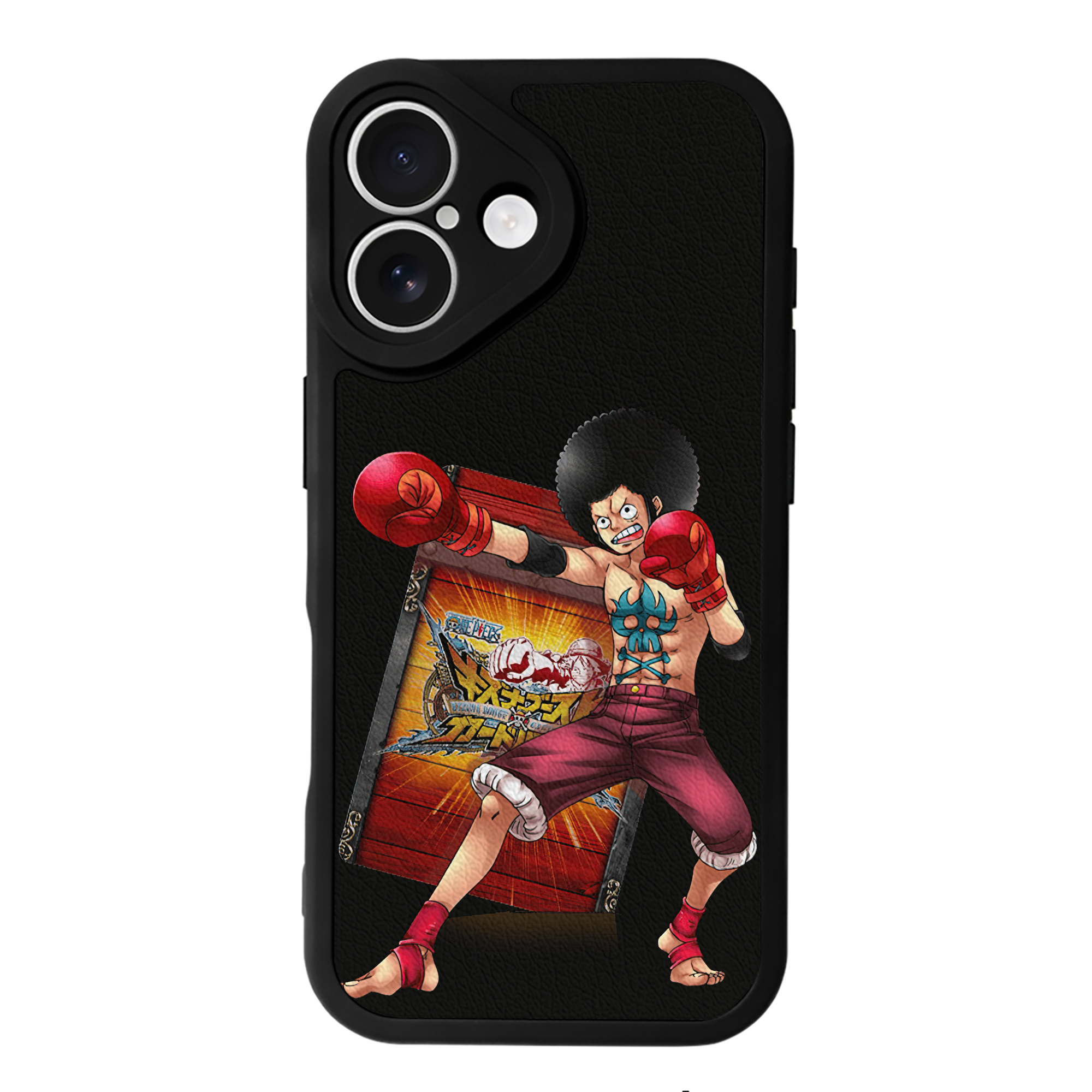 （画像用） ワンピース モンキー・D・ルフィ ONE PIECE Monkey D. Luffy 【iPhone 16シリーズ対応】シリコンスマホケース（レザー調） 材質：シリコン